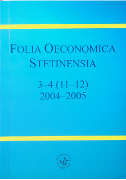 Folia Oeconomica Statinesia 3 i 4