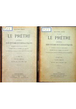 Le Pretre journal des etudes ecclesiaastiques tom XI i XII 536 zeszyty 1897 r.