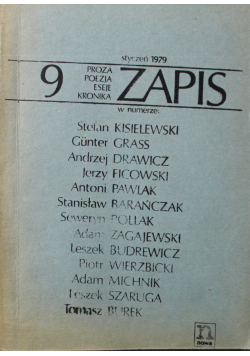 Zapis 9 proza poezja eseje kronika