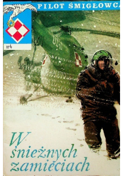 Pilot śmigłowca W śnieżnych zamieciach