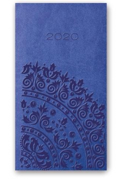 Kalendarz 2020 Tygod. A6 Vivella Relief niebieski