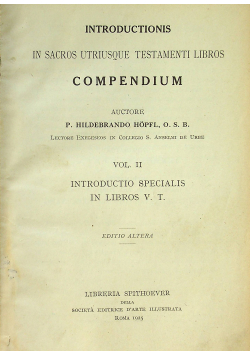 Introductions in sacros utriusque testamenti libros compendium 1925 r