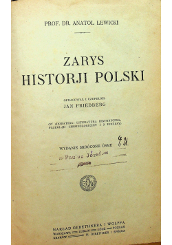 Zarys Historji Polski 1920 r.