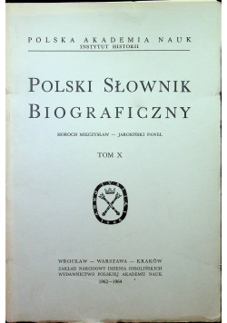 Polski słownik biograficzny Tom X