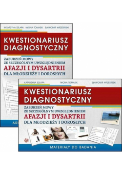 Kwestionariusz diagnostyczny zaburzeń mowy ze szczególnym uwzględnieniem afazji i dysartrii dla młodzieży i dorosłych Materiały do badania i arkusz diagnostyczny