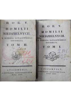 Rok V Homilii Niedzielnych 2 tomy 1830 r.