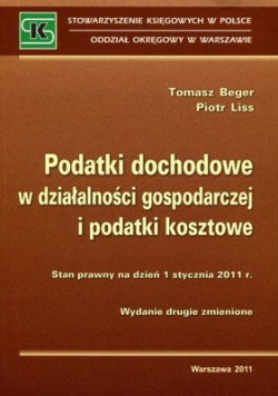 Podatki dochodowe w działalności gospodarczej i podatki kosztowe