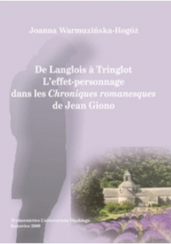 De Langlois a Tringlot L effet personnage dans les Chroniques romanesques de Jean Giono