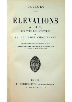 Elevations a dieu sur tous les Mysteres 1899 r.