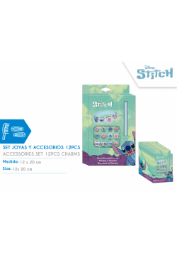 Zestaw bransoletka z akcesoriami Stitch 12 elementów ST00100