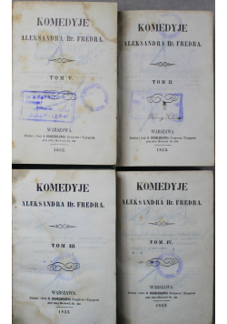 Fredro Komedyje 4 tomy 1853 r