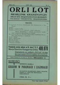 Orli lot Miesięcznik krajoznawczy Nr 2 Rok XVI 1935 r.