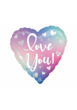Balon foliowy Love You ombre 43cm