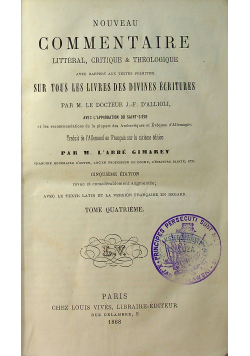 Nouveau commentaire Tome Quatrime 1868r.