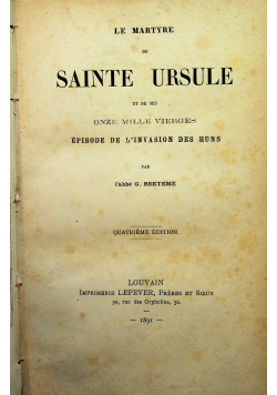 Le martyre de sainte ursule 1891 r