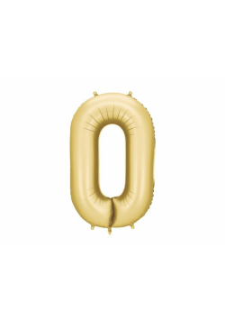 Balon foliowy cyfra 0 86cm złoty