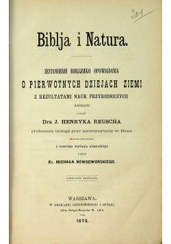 Biblja i natura 1872 r