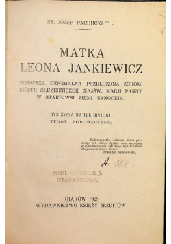 Matka Leona Jankiewicz  1929 r.