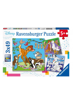 Puzzle 3x49 Disney Przyjaciele
