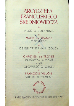 Arcydzieła francuskiego średniowiecza
