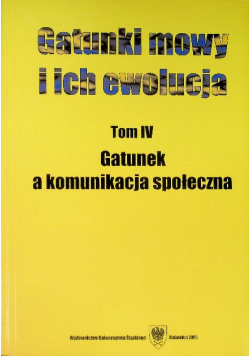 Gatunki mowy i ich ewolucja Tom 4