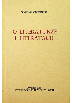 O literaturze i literatach 1948 r.