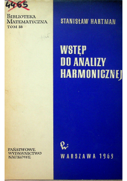Wstęp do analizy harmonicznej tom 33