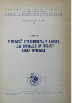 Strefowość hydrochemiczna w karbonie