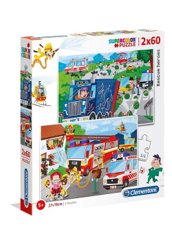 Puzzle Supercolor Rescue Heroes 2x60