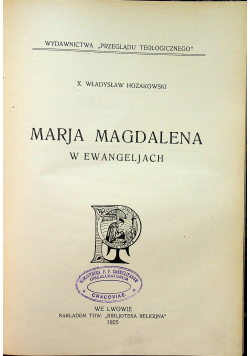 Marja Magdalena w ewangeljach 1925 r