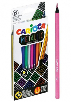 Kredki ołówkowe metaliczne 12 kolorów CARIOCA