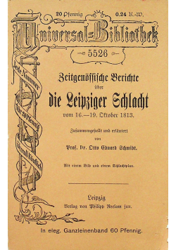 Die leipziger Schlacht reprint 1813r