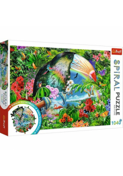 Puzzle 1040 Spiral Puzzle Tropikalne zwierzęta