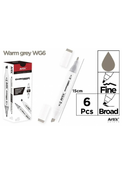 Marker Chromax z 2 końcówk. warm grey WG6 (6szt)