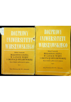 Rozprawy uniwersytetu warszawskiego tom 1 i 2