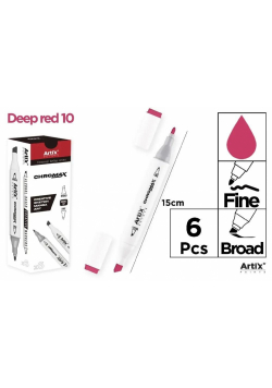 Marker Chromax z 2 końcówk. deep red 10 (6szt)