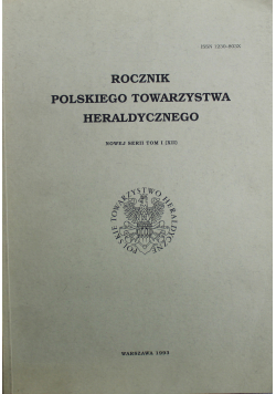 Rocznik Polskiego Towarzystwa Heraldycznego tom I