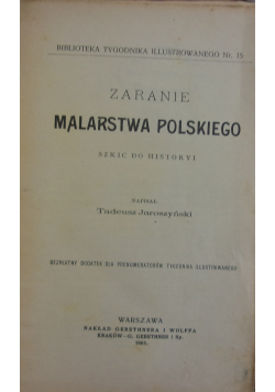 Zaranie malarstwa polskiego 1905 r.