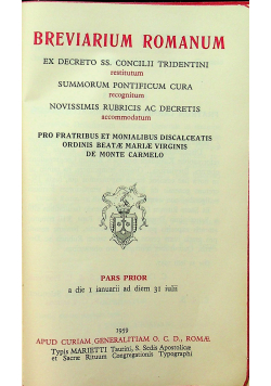 Breviarium Romanum Pars Prior