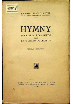 Hymny brewjarza rzymskiego oraz patronału polskiego 1933 r