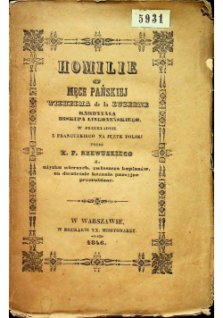 Homilie Męce Pańskiej 1846 r