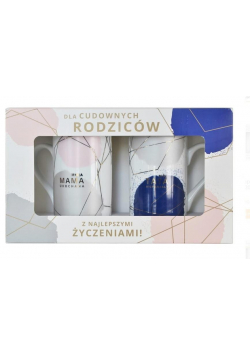 Kubek komplet Q 735 Mama, tata (wzory)