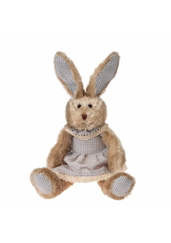 Królik Mellin w szarej sukience 25cm