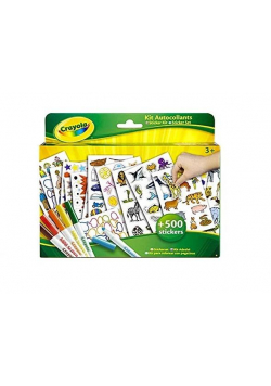 Zestaw flamastry + kolorowe naklejki CRAYOLA