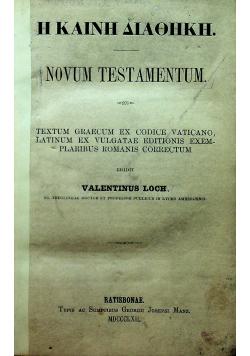 Novum Testamentum 1862 r.