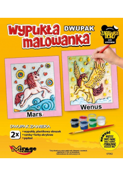 Wypukła malowanka Jednorożce - Mars + Wenus