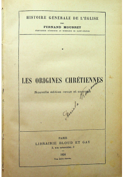 Les origines chretiennes 1924 r