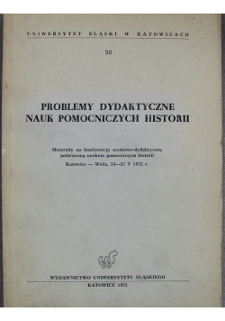 Problemy dydaktyczne nauk pomocniczych historii