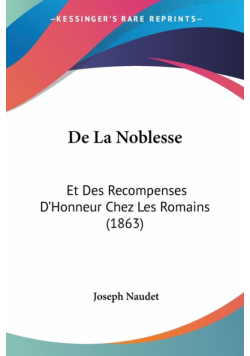De La Noblesse