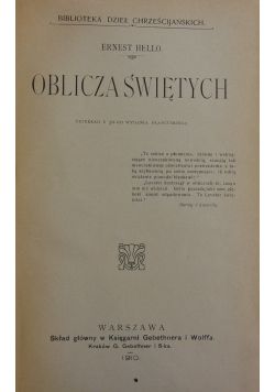 Oblicza świętych 1910 r